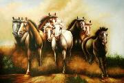 unknow artist Horses 047 oil painting reproduction